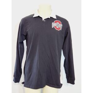 Rivalry Threads Collared Ohio State Buckeyes Black Long Sleeve Shirt Large